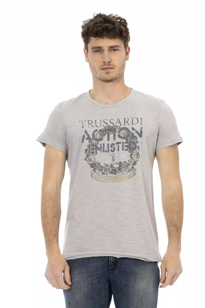 Trussardi T-shirt en coton gris Action