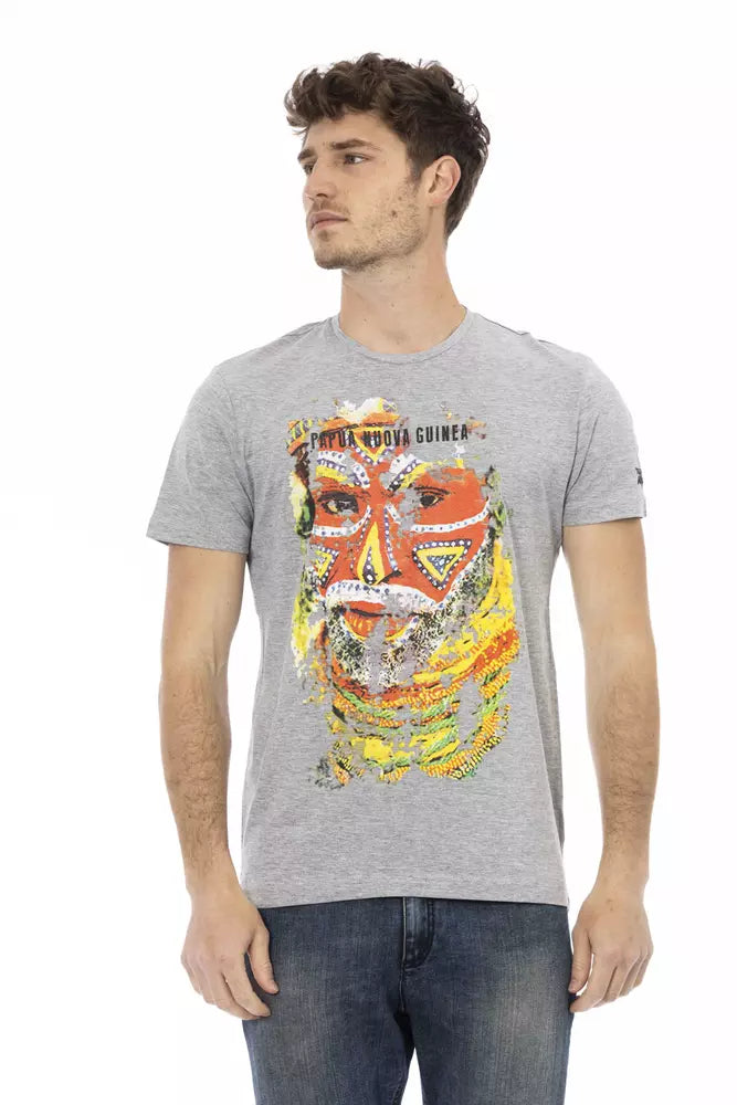 Trussardi T-shirt en coton gris Action