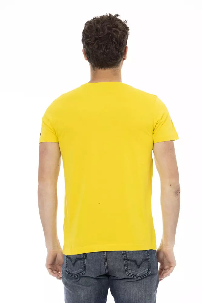 Trussardi T-shirt en coton jaune Action