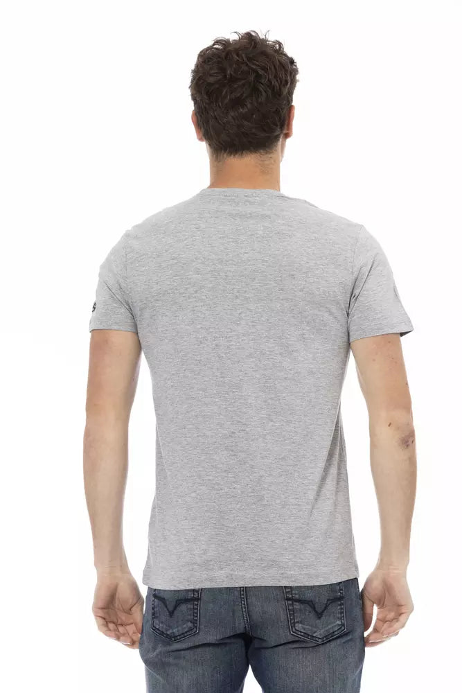 Trussardi Action Graues Baumwoll-T-Shirt