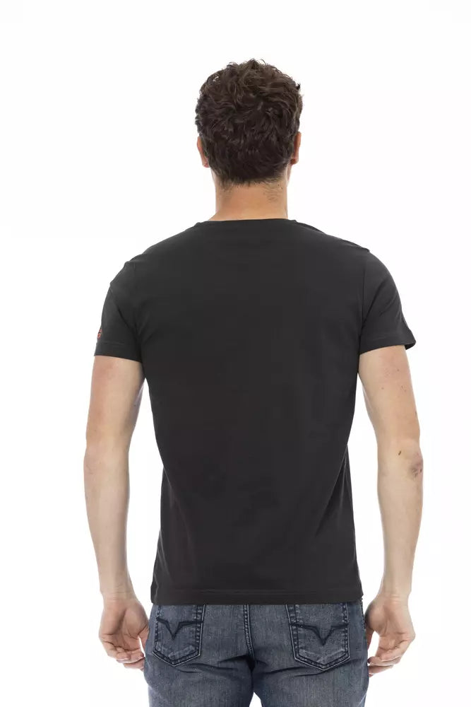 Trussardi T-shirt en coton noir Action