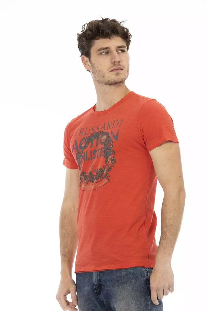 Trussardi T-shirt en coton rouge Action