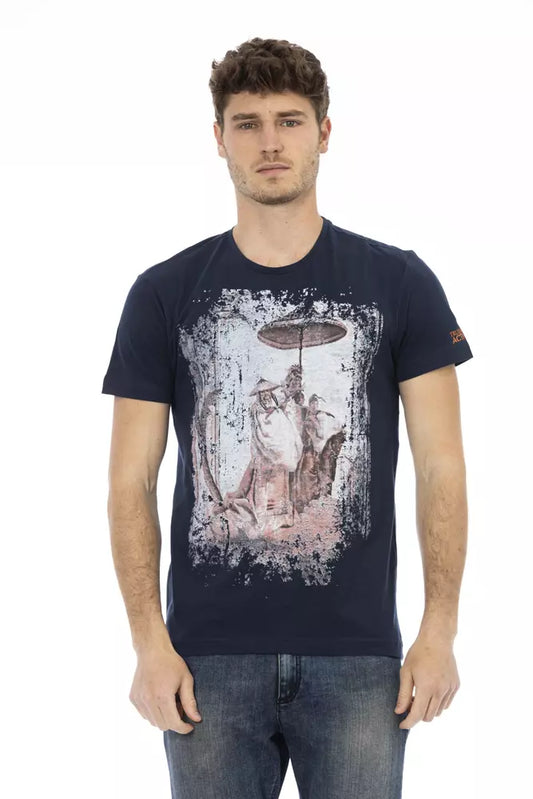 Trussardi T-shirt en coton bleu Action