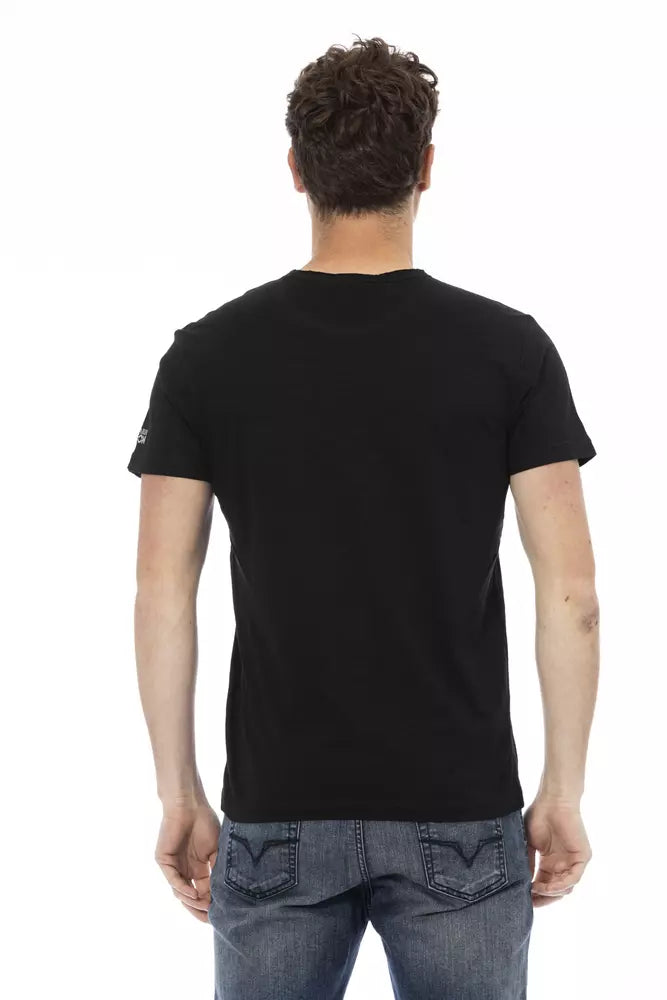 Trussardi T-shirt en coton noir Action