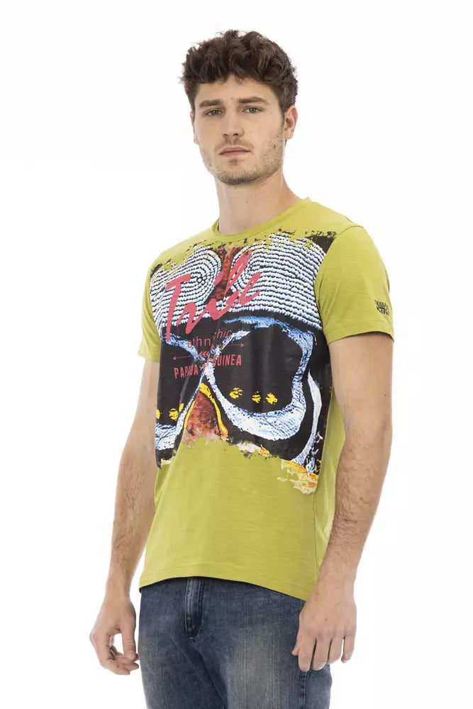 Trussardi Action Grünes Baumwoll-T-Shirt