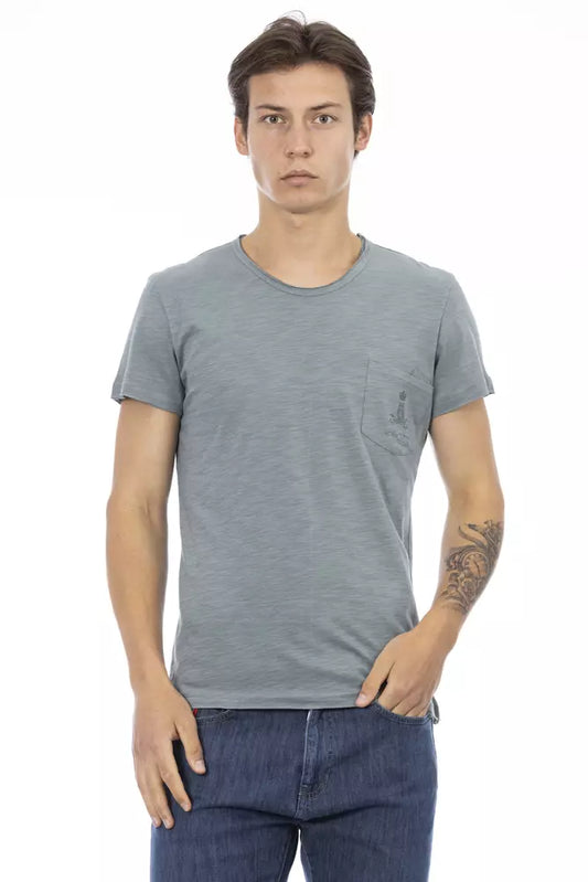 Trussardi T-shirt en coton gris Action