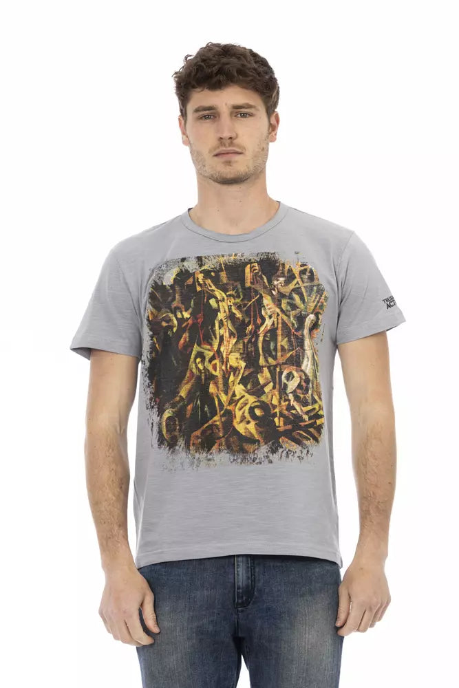 Trussardi T-shirt en coton gris Action