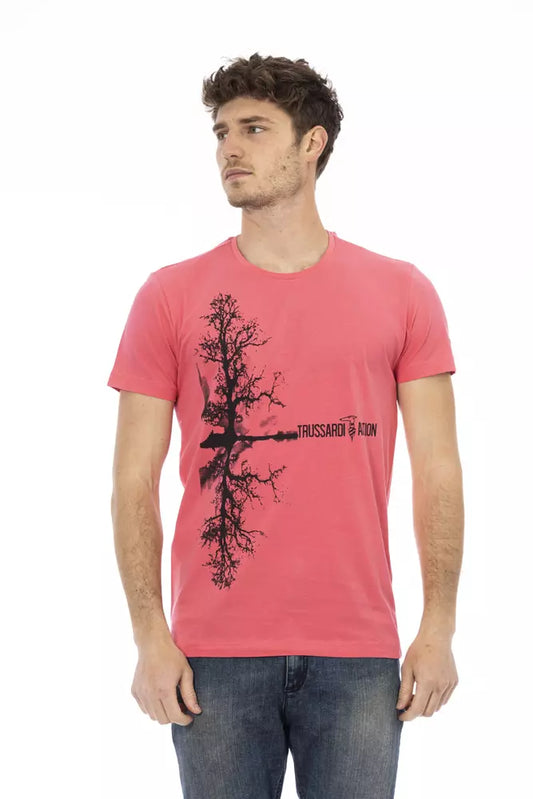 Trussardi Action Rosa Baumwoll-T-Shirt