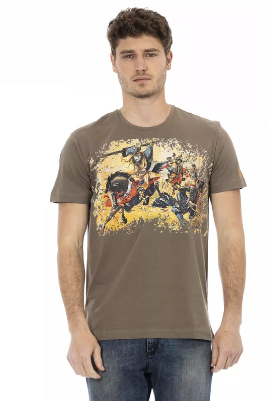 Trussardi T-shirt en coton marron Action