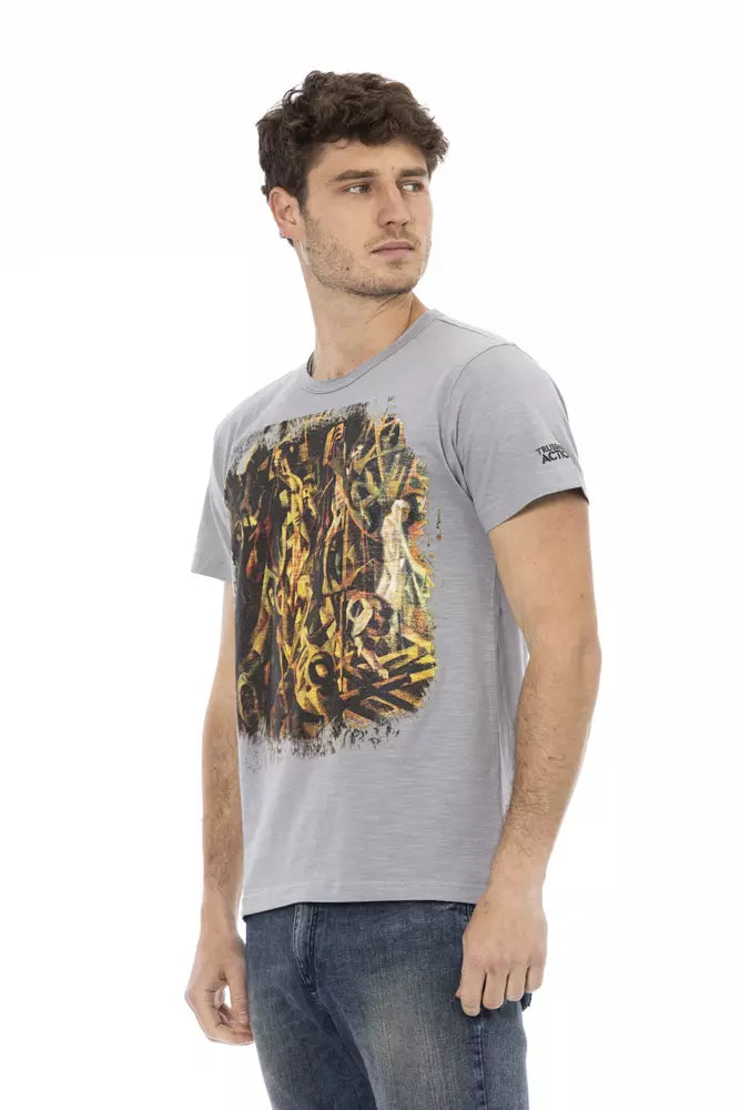 Trussardi T-shirt en coton gris Action