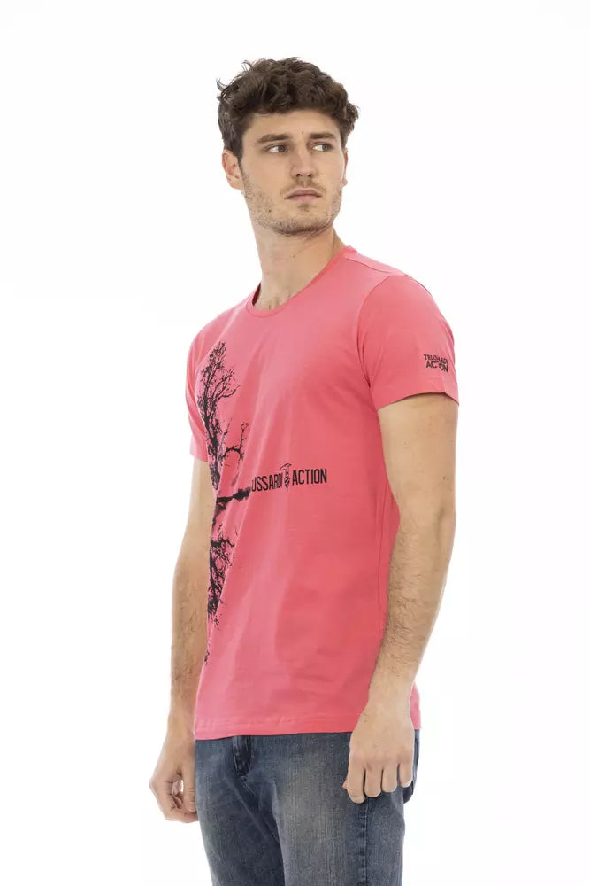 Trussardi T-shirt en coton rose Action