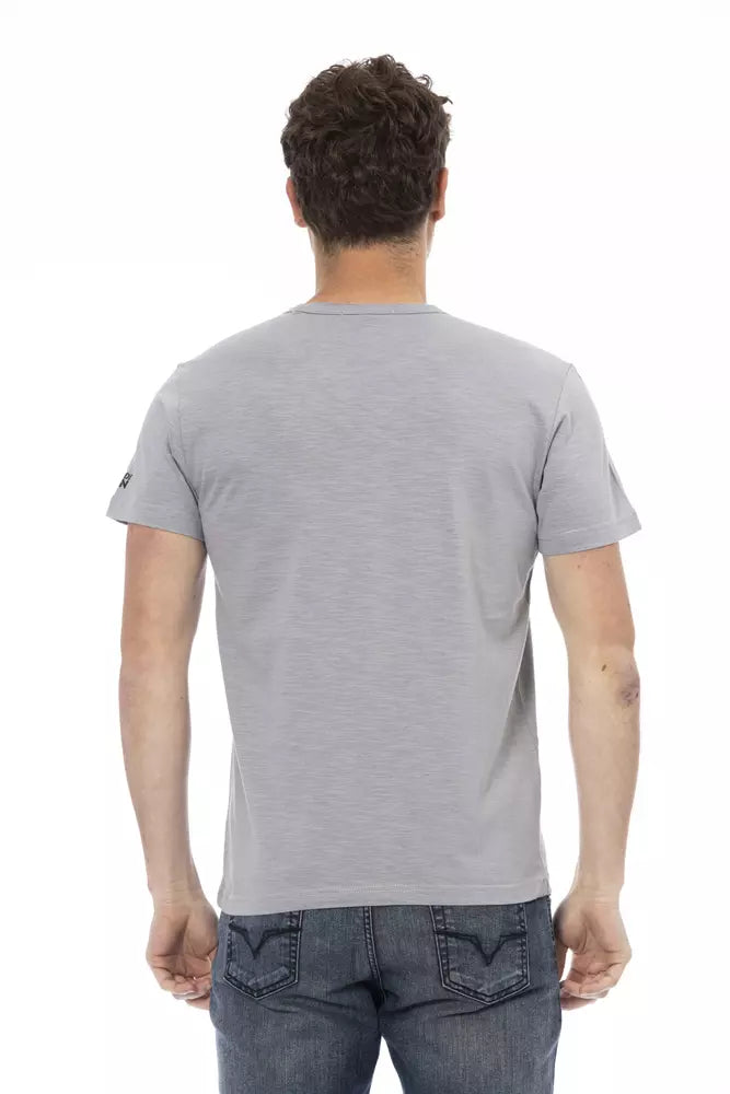 Trussardi T-shirt en coton gris Action