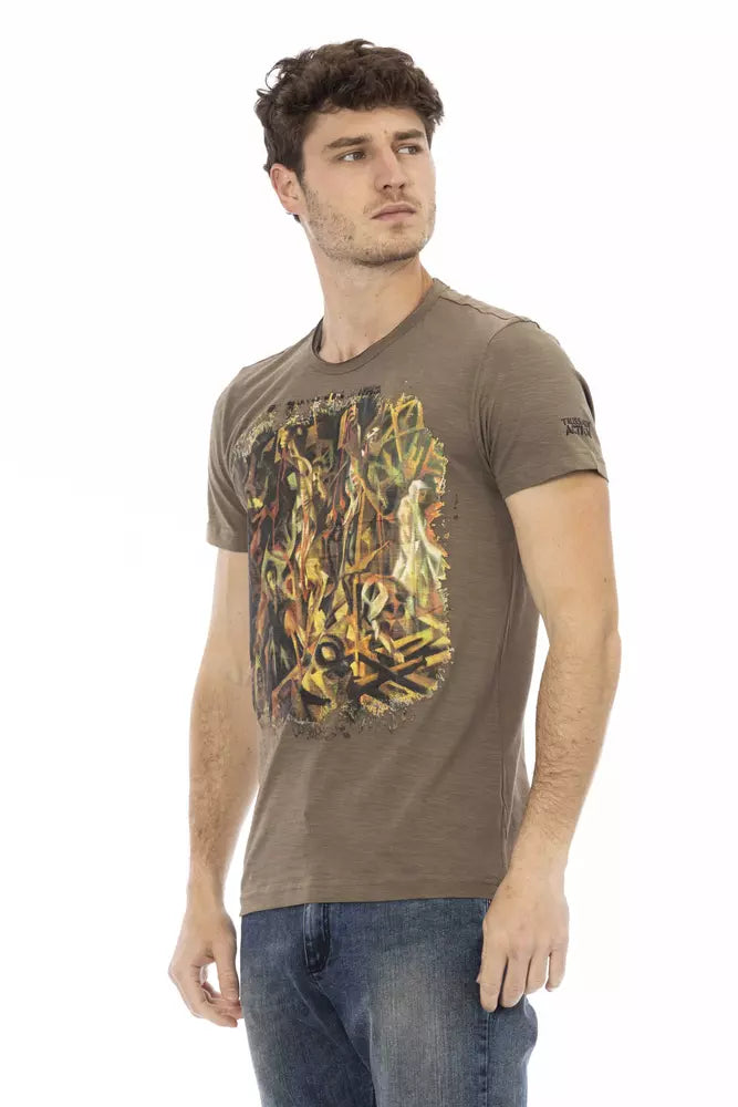 Trussardi T-shirt en coton marron Action