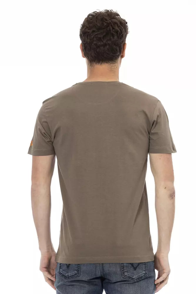 Trussardi T-shirt en coton marron Action