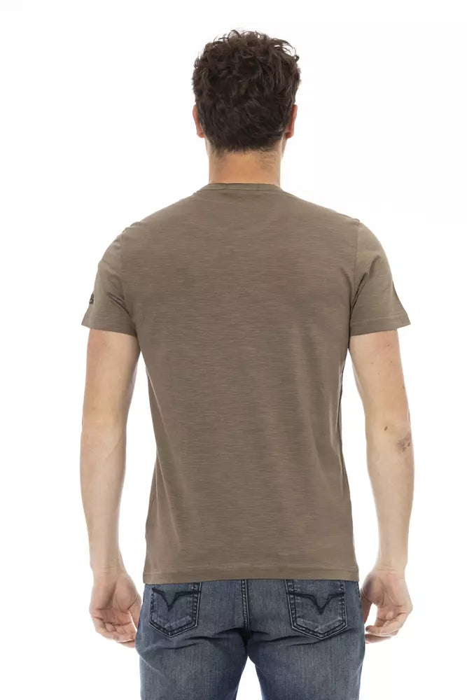 Trussardi T-shirt en coton marron Action