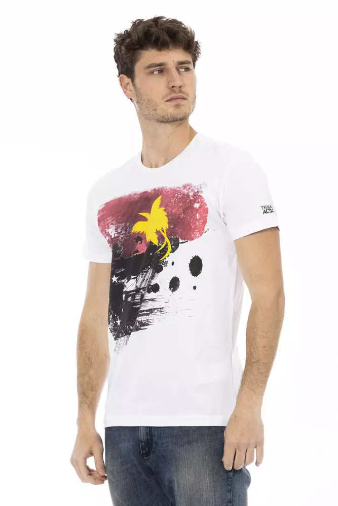 Trussardi Action T-Shirt aus weißer Baumwolle