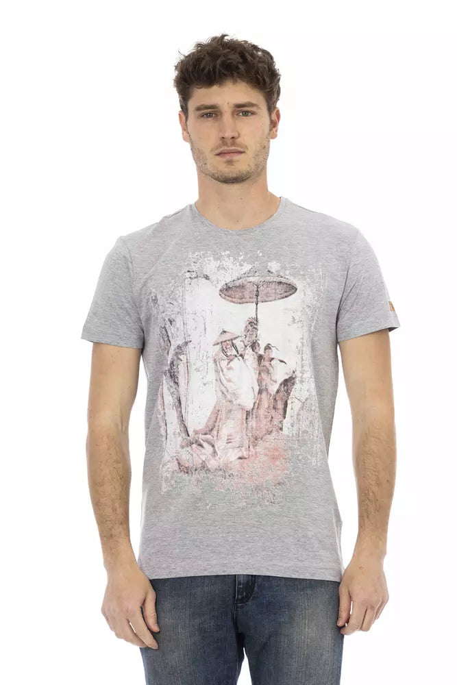 Trussardi T-shirt en coton gris Action