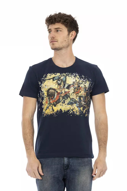 Trussardi T-shirt en coton bleu Action