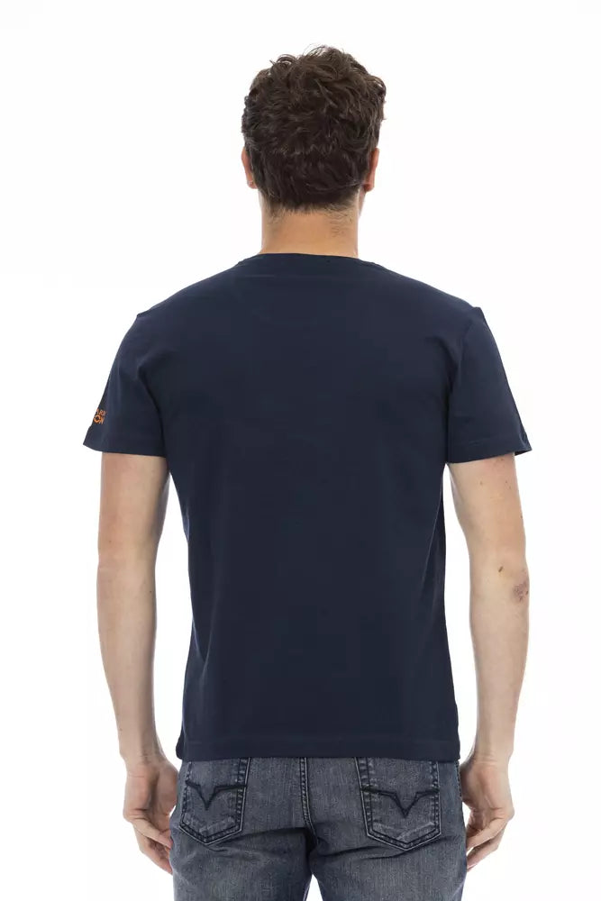 Trussardi T-shirt en coton bleu Action