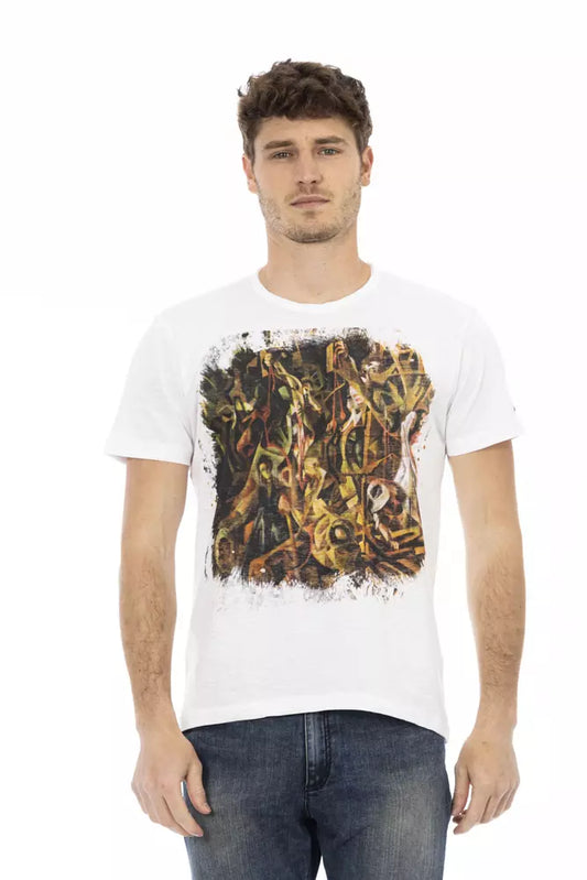 Trussardi Action T-Shirt aus weißer Baumwolle