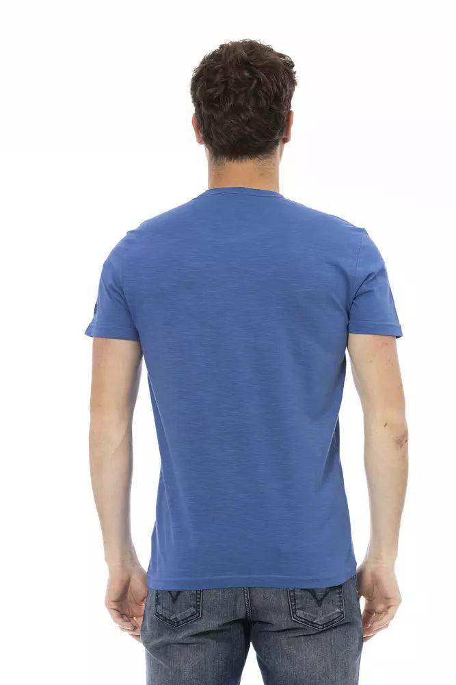 Trussardi Action Blaues Baumwoll-T-Shirt