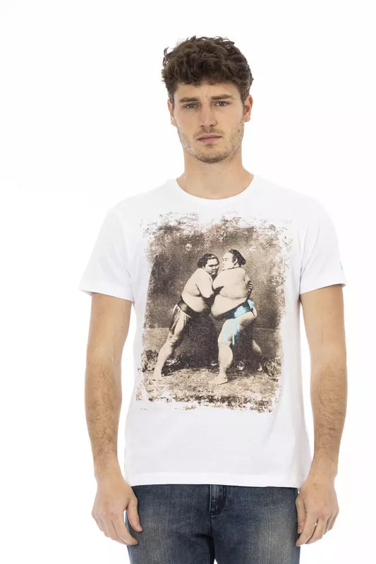 Trussardi T-shirt en coton blanc Action