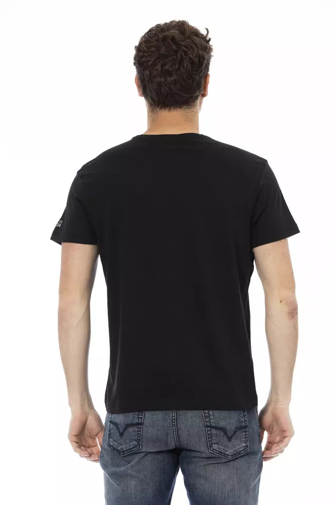 Trussardi T-shirt en coton noir Action