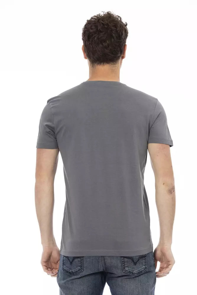 Trussardi T-shirt en coton gris Action