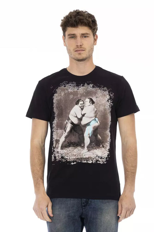 Trussardi T-shirt en coton noir Action