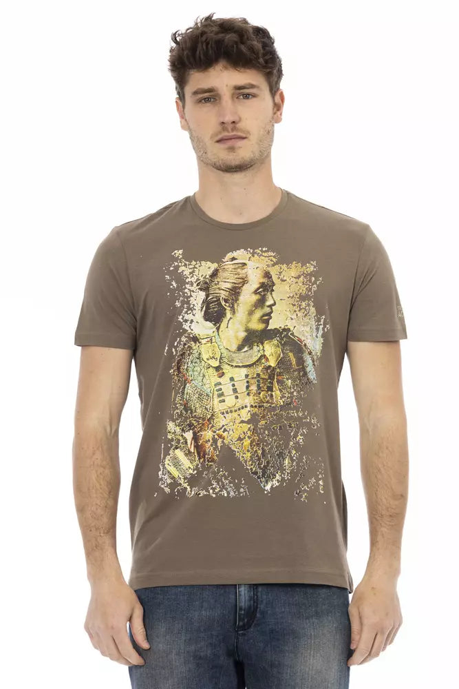 Trussardi Action Braunes Baumwoll-T-Shirt