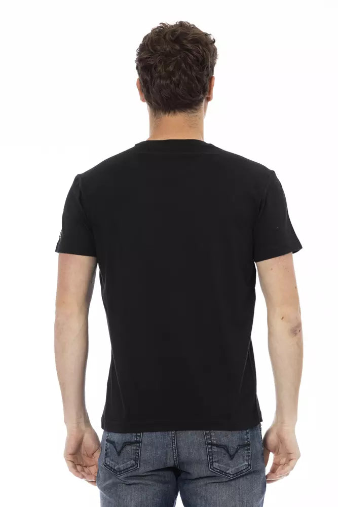 Trussardi T-shirt en coton noir Action