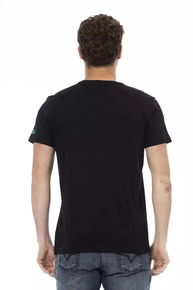 Trussardi T-shirt en coton noir Action