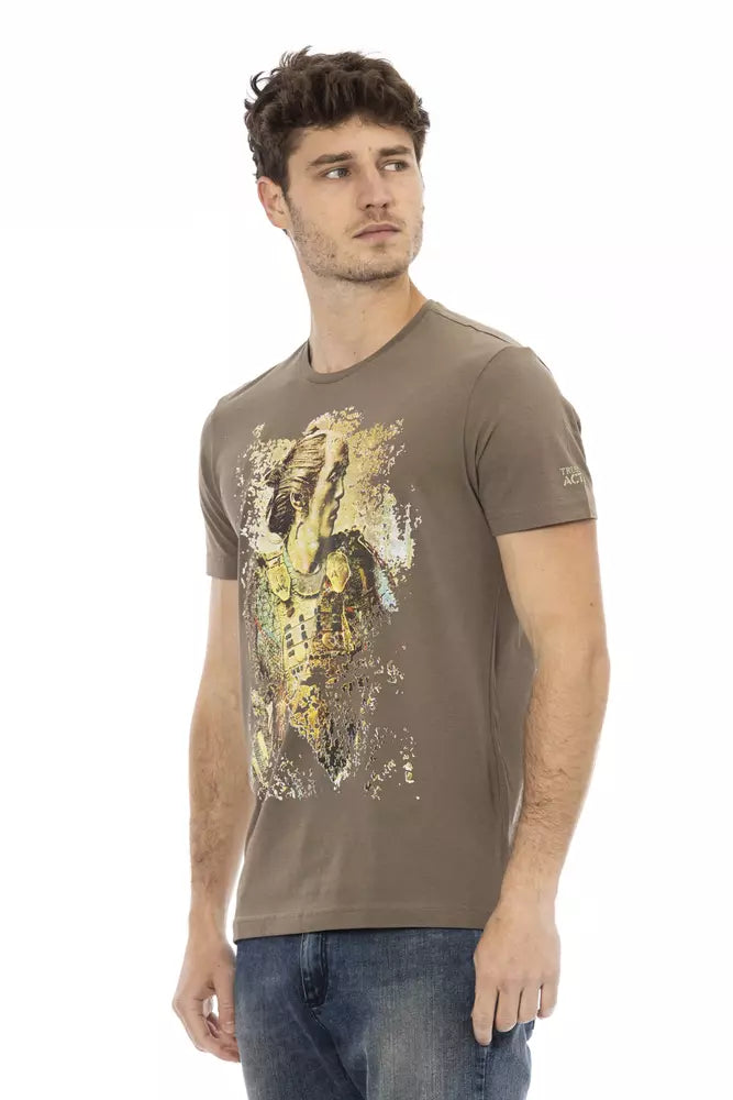 Trussardi Action Braunes Baumwoll-T-Shirt