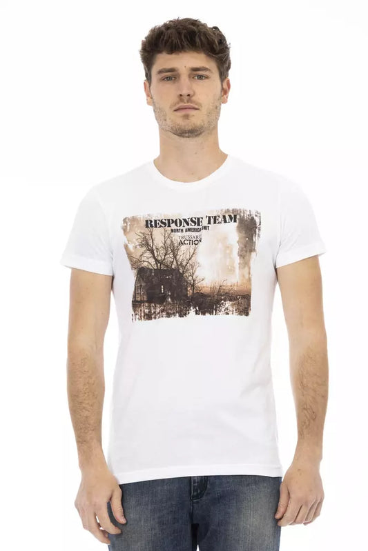 Trussardi Action T-Shirt aus weißer Baumwolle