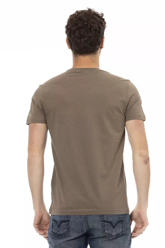 Trussardi T-shirt en coton marron Action