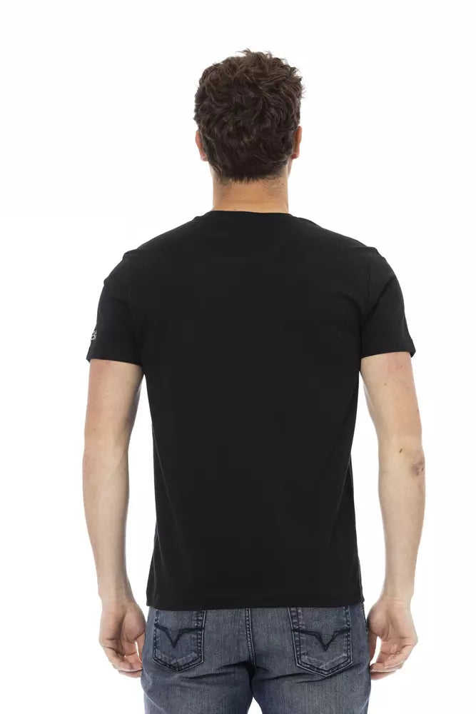 Trussardi T-shirt en coton noir Action