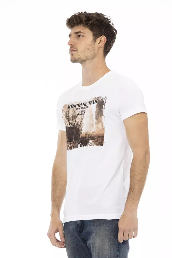 Trussardi T-shirt en coton blanc Action