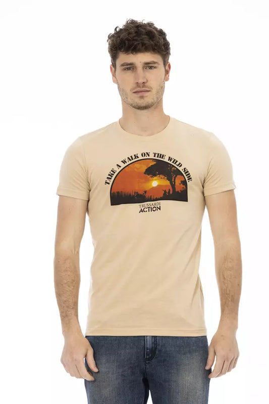 Trussardi T-shirt Action en coton beige