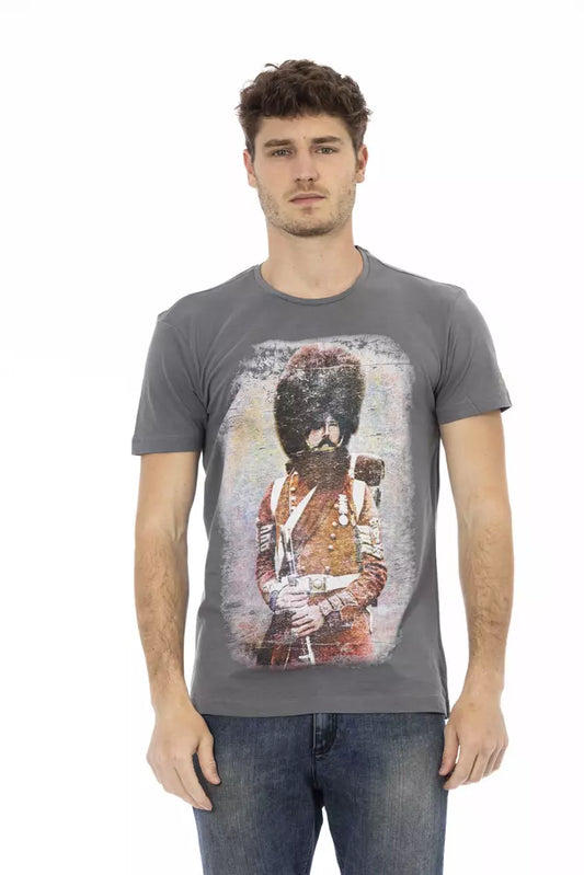 Trussardi T-shirt en coton gris Action