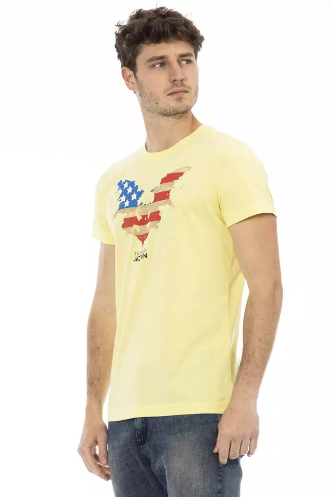 Trussardi T-shirt en coton jaune Action