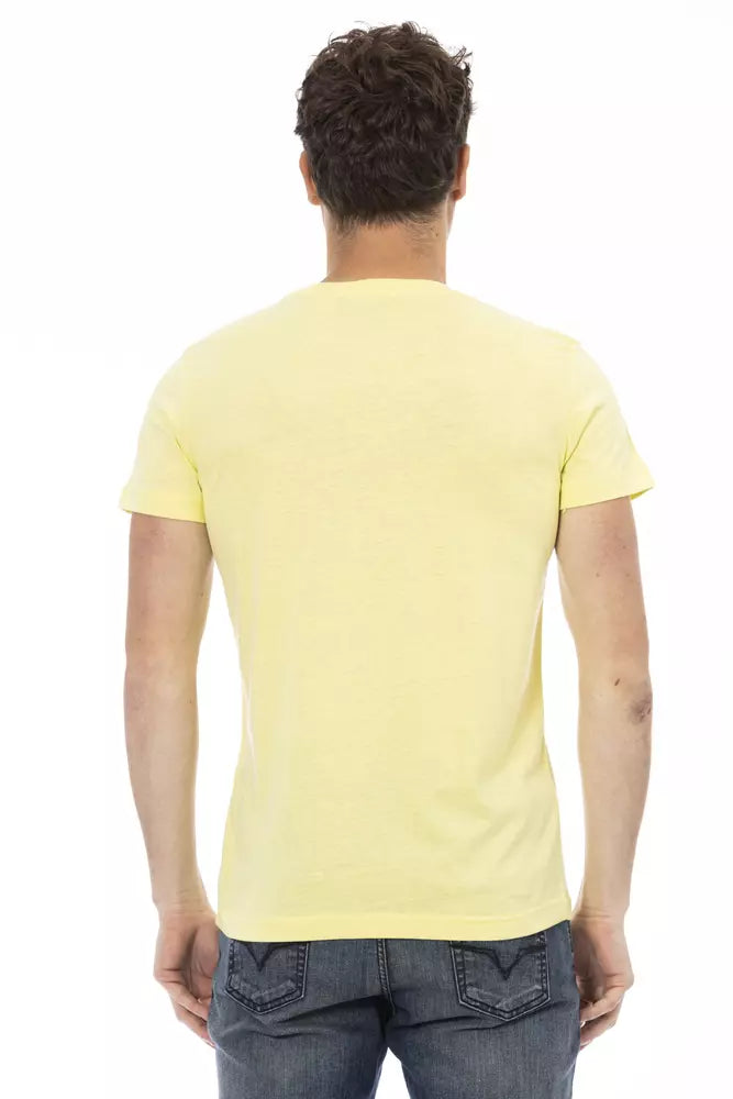 Trussardi Action Yellow Cotton Men T-Shirt