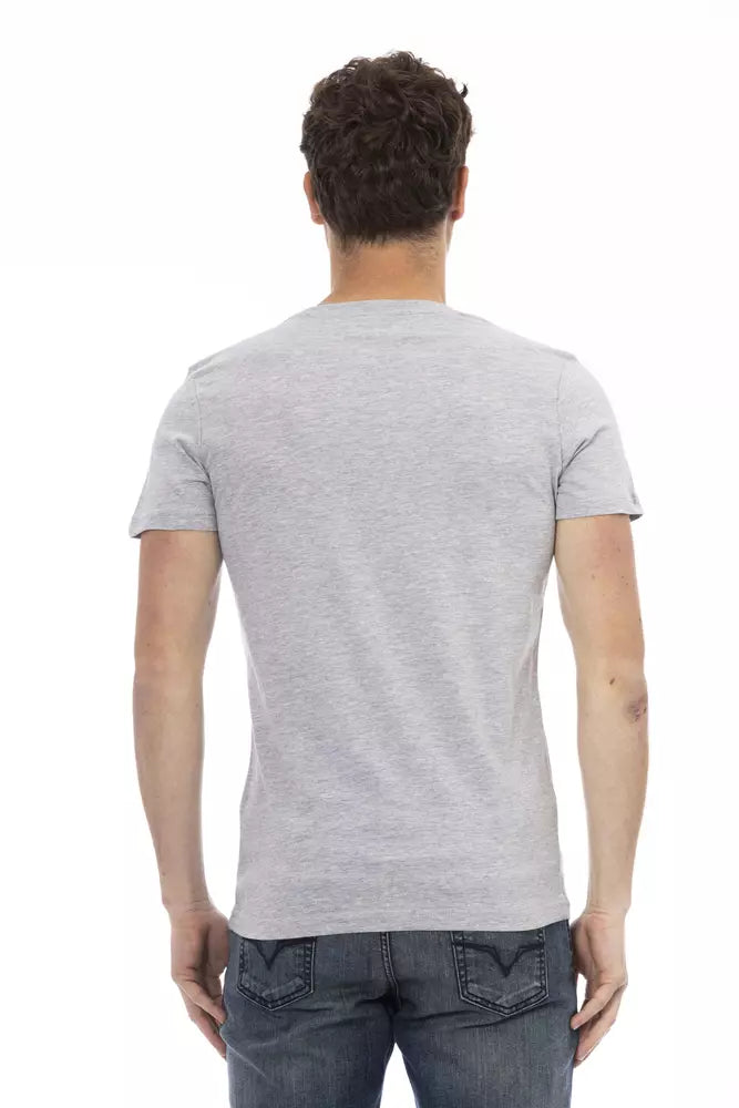 Trussardi Action Graues Baumwoll-T-Shirt