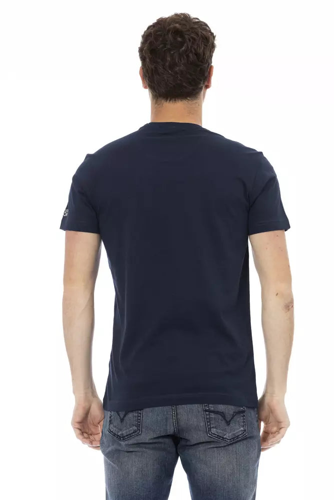 Trussardi T-shirt en coton bleu Action