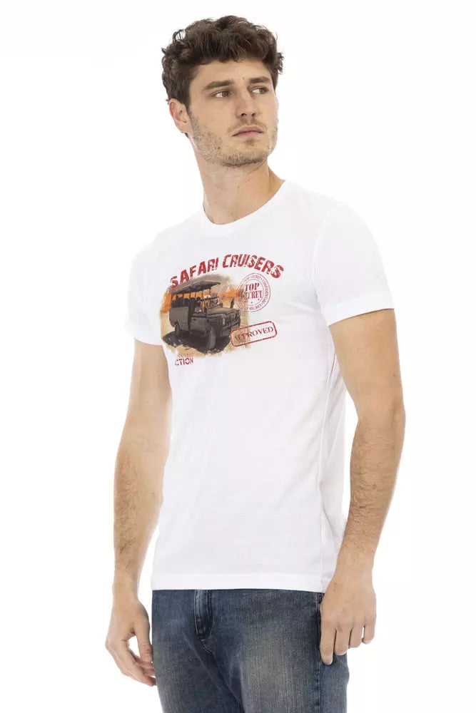 Trussardi Action T-Shirt aus weißer Baumwolle