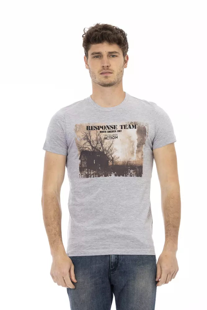 Trussardi T-shirt en coton gris Action