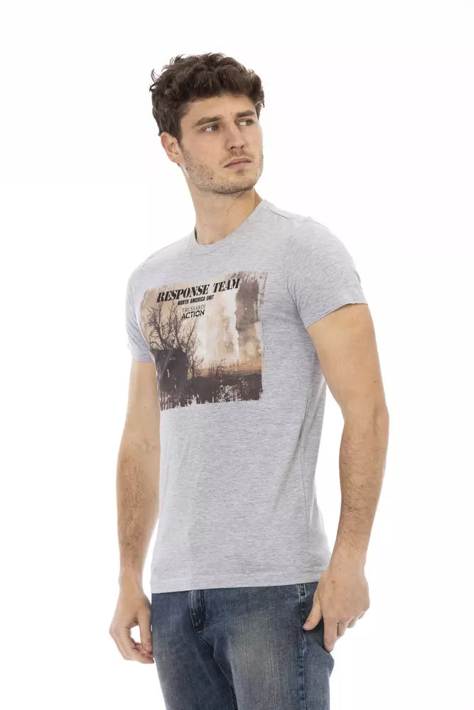 Trussardi Action Graues Baumwoll-T-Shirt