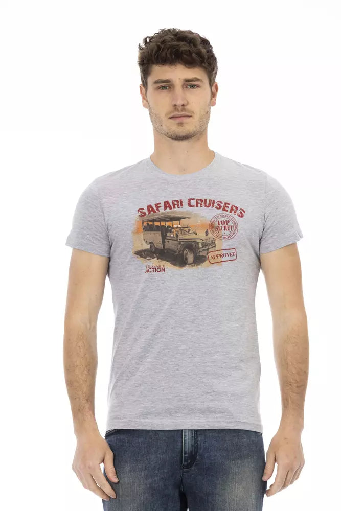 Trussardi T-shirt en coton gris Action