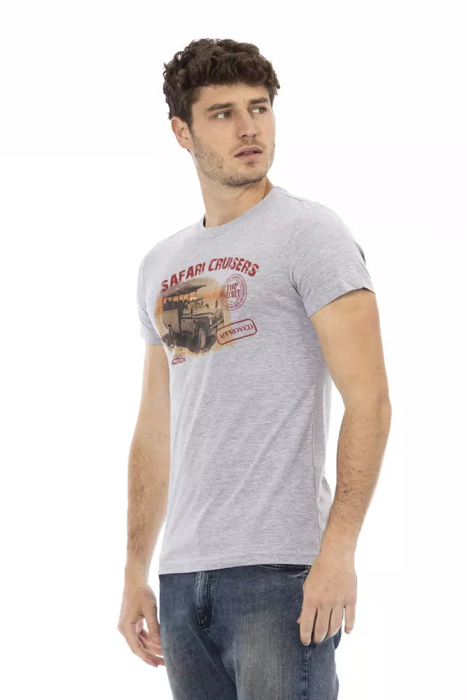 Trussardi T-shirt en coton gris Action