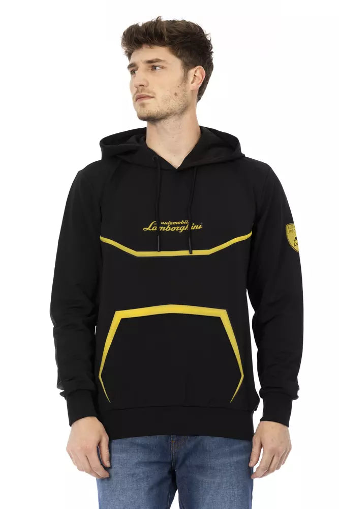 Automobili Lamborghini Black Polyester Men Sweatshirt