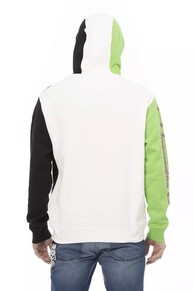 Automobili Lamborghini White Cotton Men Hooded Sweater